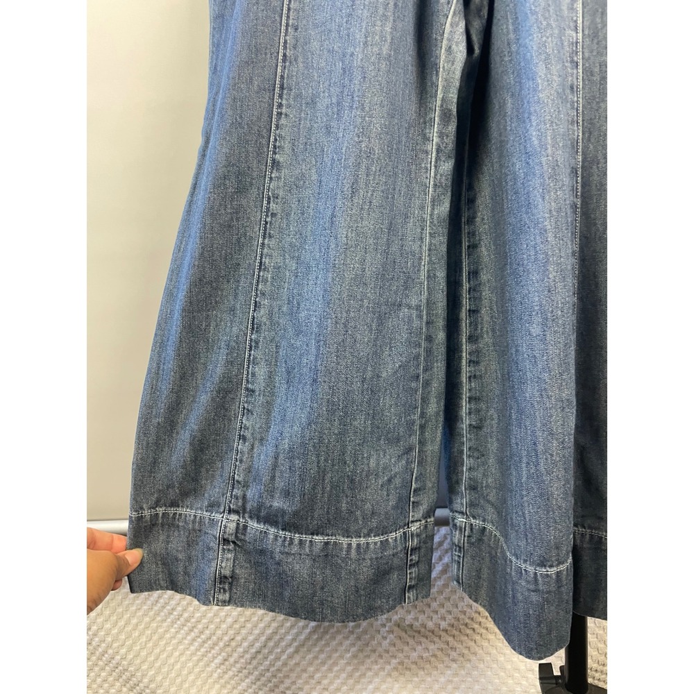 Pilcro Chambray Femme Denim Halter Wide Leg Jumpsuit Retro Blue Women Size 8 - Picture 5 of 16